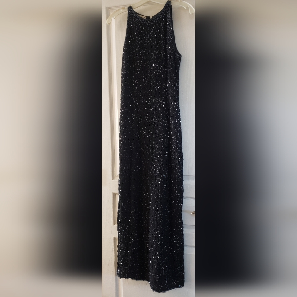 Vintage JMD New York Beaded/Sequin Full Length Dress - Size M